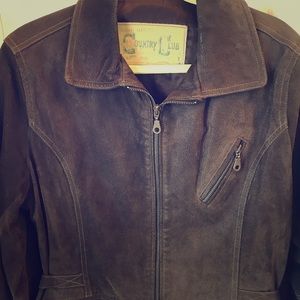 Vintage looking leather jacket